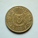 Кипр 2 цента 1993 г., фото №3