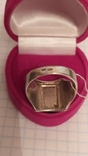 Перстень с эмблемой Playboy на черной эмали,серебро 925, фото №5