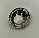 1 доллар, Новая Зеландия, 1989 г. XIV Игры Содружества 1990 - Бегун., фото №3