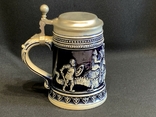 Collectible beer cobalt mug Knights and Dragon stamp Germany, photo number 2