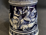 Collectible beer cobalt mug Knights and Dragon stamp Germany, photo number 5