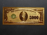 US Gold Souvenir Note 5000 dollars - 5000 dollars (sample 1928), photo number 2