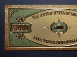 US Gold Souvenir Note 5000 dollars - 5000 dollars (sample 1928), photo number 7