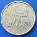 Норвегия 10 крон 1996, фото №2