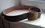 Belt with a harness military army. Star, hammer and sickle. From the USSR. Length 120 cm by 4.5 cm., photo number 3