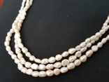 Necklace pearls three strands clasp, photo number 4