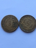 Німеччина. 4 монети Веймарської республіки, 5 і 10 пфенігів., фото №5