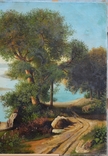 Картина початку 20 століття "Пейзаж", фото №3