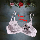 Blanc nacre EUR 80 С Красивый ажурный бюстгальтер на косточках розовый, фото №2