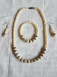 Zestaw Natural Pearls Bransoletka Bransoletka Kolczyki, numer zdjęcia 2