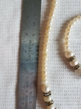 Набір натуральних перлів кольє браслет-сережки, фото №9
