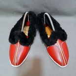 Dudes women's slippers USSR late 1960s leather fur not used, photo number 3
