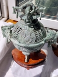 Jade, incense burner of the Seven Dragons, 38 cm., photo number 2