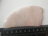 Скребок Гуаша из натурального камня (розовый кварц) для массажа тела и лица., фото №4