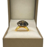 Gold-plated ring swarovski crystal lized button bright in the original box., photo number 6