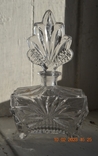 Glass (crystal) bottle for perfume, perfume. Height 18 cm. No2, photo number 2