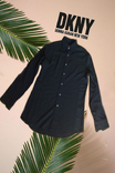 Donna Karan оригинал мужская стильная рубашка дл рукав черная, фото №3