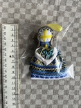 Мотанка - жовто-блакитний сувенір лялька з підвіскою, фото №2