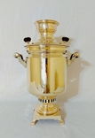 Native set - Kolchugin Partnership, a 4.5-liter samovar, a tray, a drip and a pipe., photo number 7