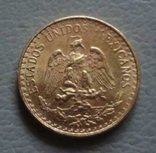 2 песос 1945 Мексика золото 900 пр. (О.6.8), photo number 2