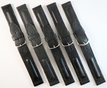 New 18mm Leather Straps. 5 pieces. Black, photo number 2