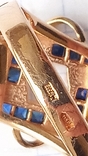 Кольцо и подвес, золото 585, бриллианты и сапфиры., фото №4