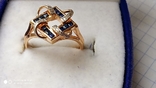 Кольцо и подвес, золото 585, бриллианты и сапфиры., фото №10