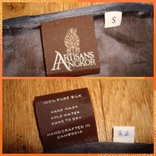 Artisans angkor 100 % шелк красивая блузка женская серая комбоджа, photo number 8