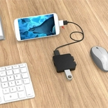 Переходник USB-адаптер USB к Мicro USB Белый/Чёрный, фото №4