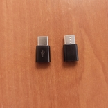 Переходник USB-адаптер Мicro USB к Type-C Белый/Чёрный, фото №8
