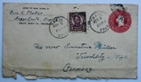 Поштовий конверт з маркою, США - Німеччина. Початок 20-го століття., photo number 2