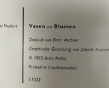 "Vazen und Blumen" "Vases and Flowers" Czech ceramics from Artia exhibitions 1963, photo number 13
