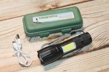 Акумуляторний тактичний ліхтарик 11.7 см у кейсі BL-1831-T6+COB (1547), photo number 3