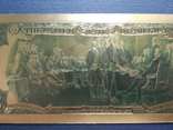 Сувенірна банкнота із золота США 2 долари - 2 долари (зразок 1976 р.), фото №8