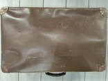 Чемодан большой времён СССР коричневого цвета,с наклейкой KAZETO ORIGINAL YULKANFIBRE, фото №4