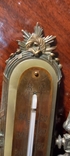 Антикварный термометр XIX века, бронза, оникс., фото №8