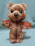 Bear Antique Toy Plush Wood Chips Neck Swivel Spring Upper Paws, photo number 2