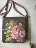 Вишукана сумка розписана квітами, photo number 3