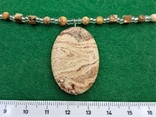 Ожерелье Кулон Яшма Сахара Серебро 925, фото №3