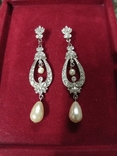 Vintage earrings "Queen Margot", Bavaria, Germany, new, photo number 5