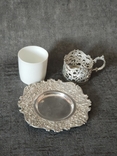 Coffee pair, silver, porcelain, Germany. (2), photo number 4