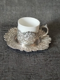 Coffee pair, silver, porcelain, Germany. (2), photo number 2
