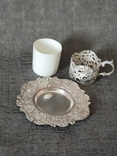 Coffee pair, silver, porcelain, Germany. (4), photo number 5