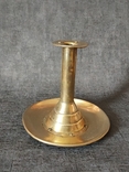 Candlestick for one candle, brass., photo number 7
