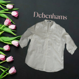 Debenhams Льняная красивая блузка рубашка женская белая с вышивкой Англия 22, numer zdjęcia 3