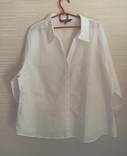 Debenhams Льняная красивая блузка рубашка женская белая с вышивкой Англия 22, фото №5