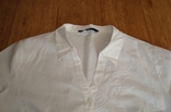 Debenhams Льняная красивая блузка рубашка женская белая с вышивкой Англия 22, фото №7