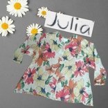 Julia стильный пиджак женский в бохо стиле лен цветочный принт, фото №2