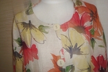 Julia стильный пиджак женский в бохо стиле лен цветочный принт, фото №4