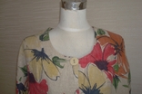 Julia стильный пиджак женский в бохо стиле лен цветочный принт, фото №5